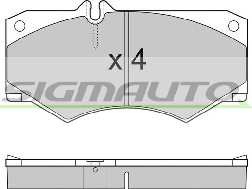 SIGMAUTO SPA238 - Kit de plaquettes de frein, frein à disque cwaw.fr