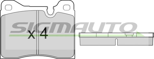 SIGMAUTO SPA221 - Kit de plaquettes de frein, frein à disque cwaw.fr