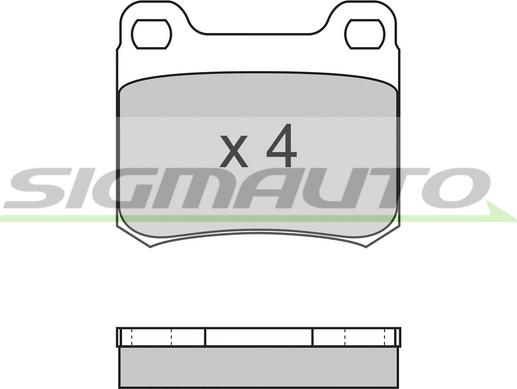 SIGMAUTO SPA227 - Kit de plaquettes de frein, frein à disque cwaw.fr