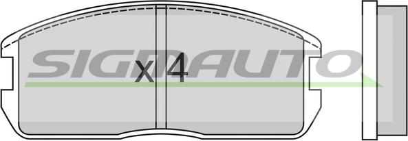 SIGMAUTO SPA270 - Kit de plaquettes de frein, frein à disque cwaw.fr