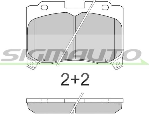 SIGMAUTO SPA740 - Kit de plaquettes de frein, frein à disque cwaw.fr