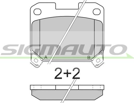 SIGMAUTO SPA741 - Kit de plaquettes de frein, frein à disque cwaw.fr