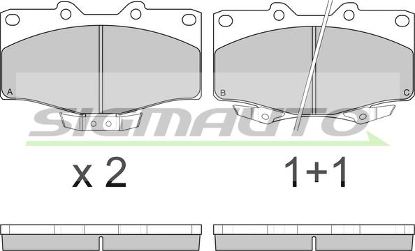 SIGMAUTO SPA748 - Kit de plaquettes de frein, frein à disque cwaw.fr