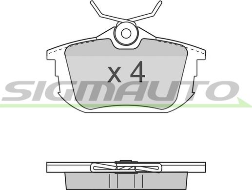 SIGMAUTO SPA742 - Kit de plaquettes de frein, frein à disque cwaw.fr