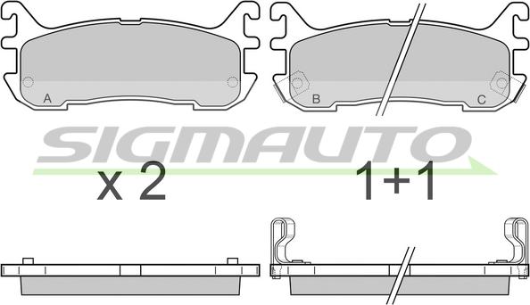 SIGMAUTO SPA759 - Kit de plaquettes de frein, frein à disque cwaw.fr