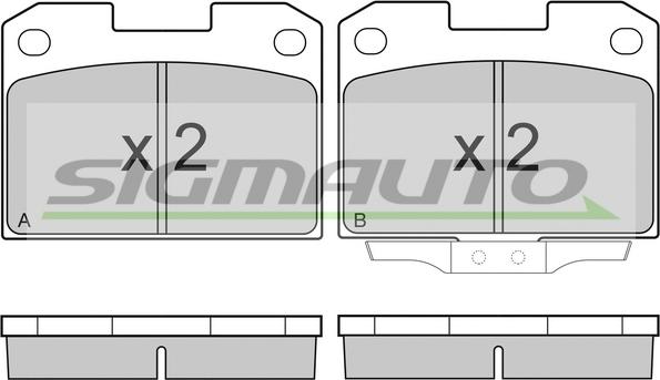 SIGMAUTO SPA755 - Kit de plaquettes de frein, frein à disque cwaw.fr