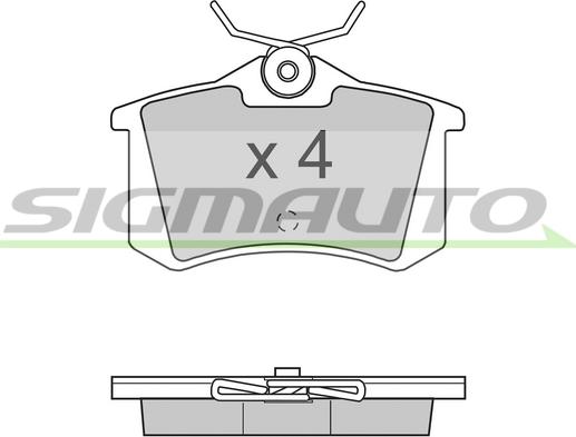 SIGMAUTO SPA701 - Kit de plaquettes de frein, frein à disque cwaw.fr