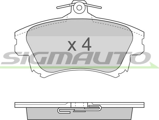 SIGMAUTO SPA703 - Kit de plaquettes de frein, frein à disque cwaw.fr