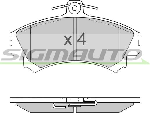 SIGMAUTO SPA702 - Kit de plaquettes de frein, frein à disque cwaw.fr