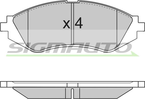 SIGMAUTO SPA718 - Kit de plaquettes de frein, frein à disque cwaw.fr