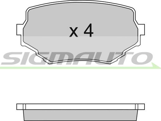 SIGMAUTO SPA713 - Kit de plaquettes de frein, frein à disque cwaw.fr