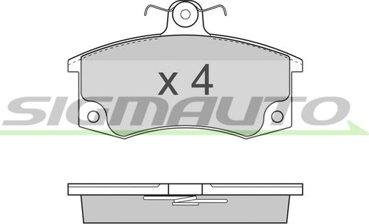 SIGMAUTO SPA735 - Kit de plaquettes de frein, frein à disque cwaw.fr