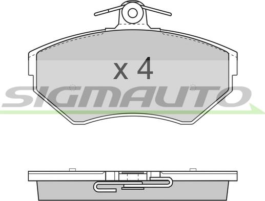 SIGMAUTO SPA730 - Kit de plaquettes de frein, frein à disque cwaw.fr