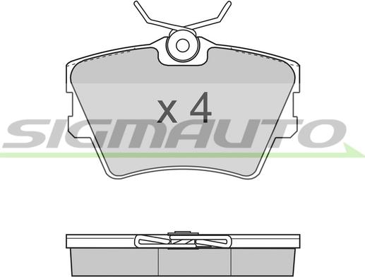 SIGMAUTO SPA724 - Kit de plaquettes de frein, frein à disque cwaw.fr