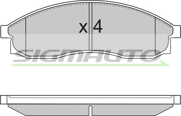 SIGMAUTO SPA726 - Kit de plaquettes de frein, frein à disque cwaw.fr