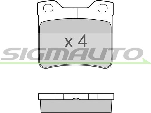 SIGMAUTO SPA728 - Kit de plaquettes de frein, frein à disque cwaw.fr