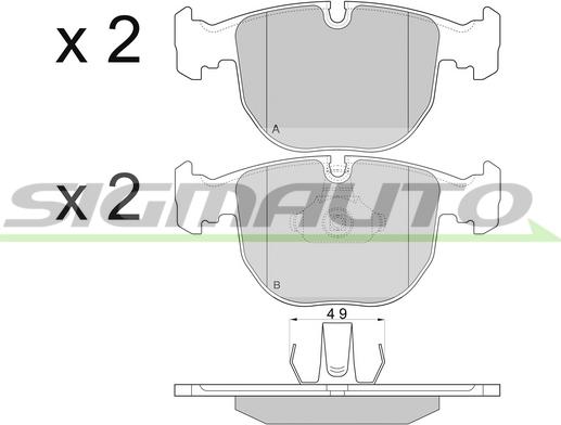 SIGMAUTO SPA774 - Kit de plaquettes de frein, frein à disque cwaw.fr