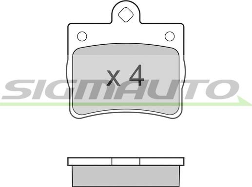 SIGMAUTO SPA771 - Kit de plaquettes de frein, frein à disque cwaw.fr