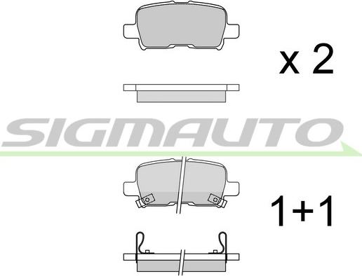 SIGMAUTO SPB996 - Kit de plaquettes de frein, frein à disque cwaw.fr