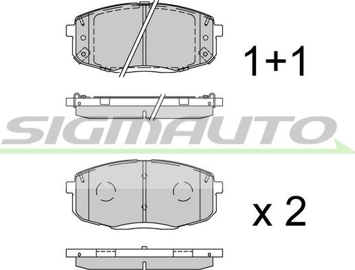 SIGMAUTO SPB941 - Kit de plaquettes de frein, frein à disque cwaw.fr