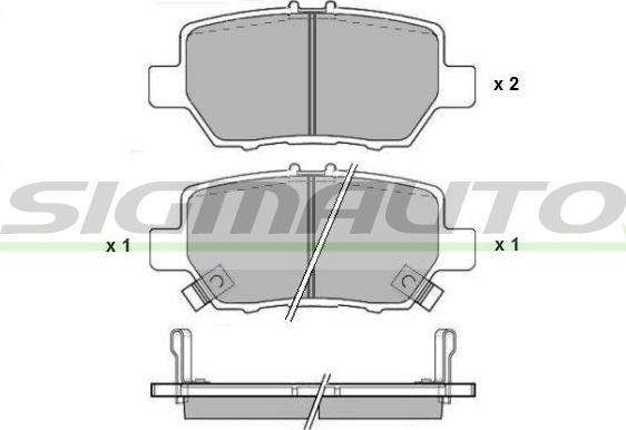 SIGMAUTO SPB954 - Kit de plaquettes de frein, frein à disque cwaw.fr