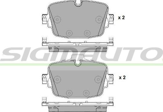 SIGMAUTO SPB958 - Kit de plaquettes de frein, frein à disque cwaw.fr