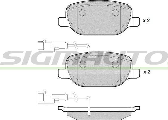 SIGMAUTO SPB953 - Kit de plaquettes de frein, frein à disque cwaw.fr