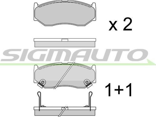 SIGMAUTO SPB962 - Kit de plaquettes de frein, frein à disque cwaw.fr