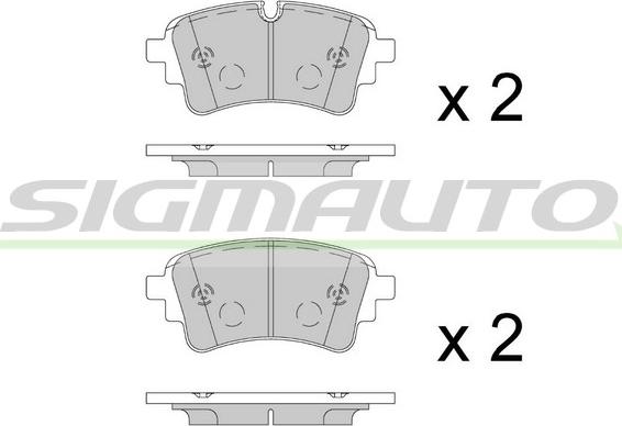 SIGMAUTO SPB909 - Kit de plaquettes de frein, frein à disque cwaw.fr