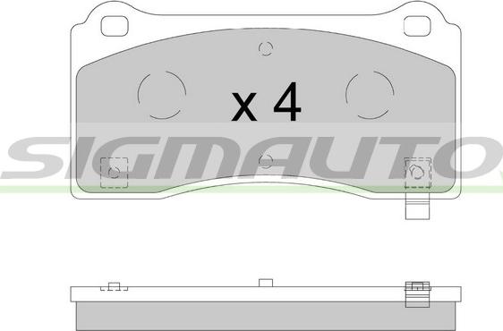 SIGMAUTO SPB900 - Kit de plaquettes de frein, frein à disque cwaw.fr