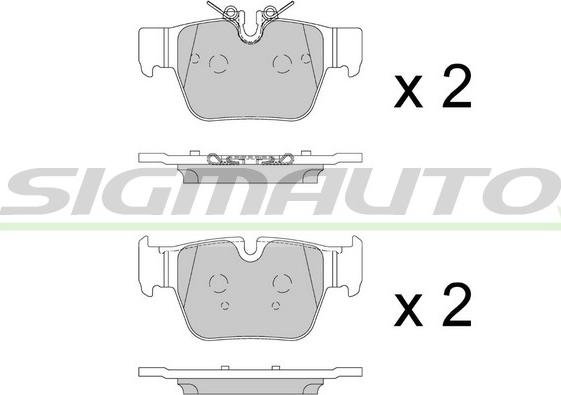 SIGMAUTO SPB903 - Kit de plaquettes de frein, frein à disque cwaw.fr