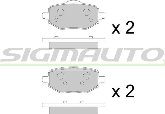 SIGMAUTO SPB912 - Kit de plaquettes de frein, frein à disque cwaw.fr