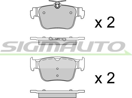 SIGMAUTO SPB925 - Kit de plaquettes de frein, frein à disque cwaw.fr