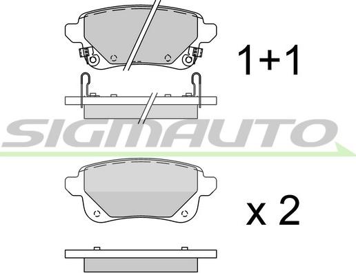 SIGMAUTO SPB920 - Kit de plaquettes de frein, frein à disque cwaw.fr