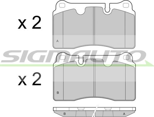 SIGMAUTO SPB444 - Kit de plaquettes de frein, frein à disque cwaw.fr