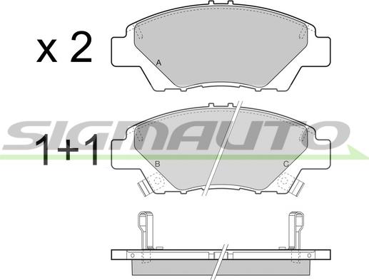 SIGMAUTO SPB446 - Kit de plaquettes de frein, frein à disque cwaw.fr