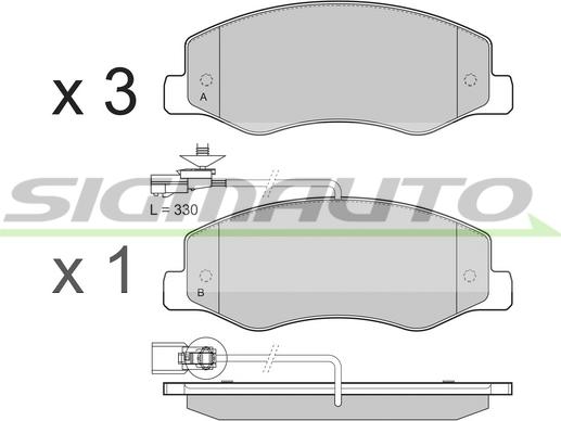 SIGMAUTO SPB440 - Kit de plaquettes de frein, frein à disque cwaw.fr