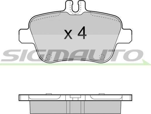 SIGMAUTO SPB469 - Kit de plaquettes de frein, frein à disque cwaw.fr