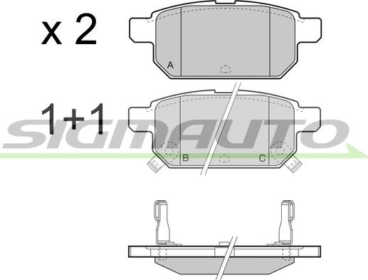 SIGMAUTO SPB467 - Kit de plaquettes de frein, frein à disque cwaw.fr