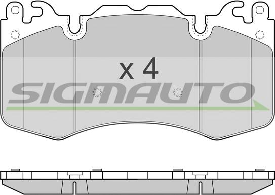 SIGMAUTO SPB414 - Kit de plaquettes de frein, frein à disque cwaw.fr