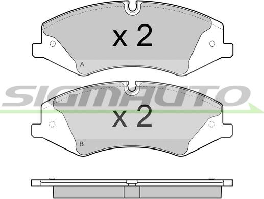 SIGMAUTO SPB415 - Kit de plaquettes de frein, frein à disque cwaw.fr