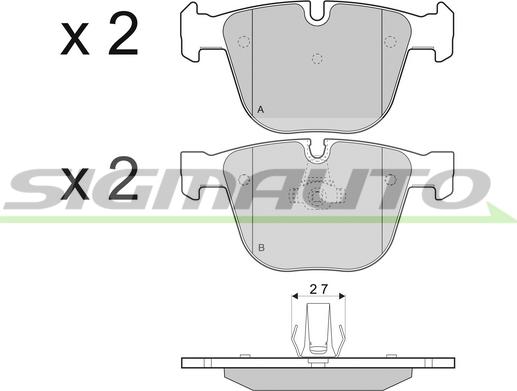 SIGMAUTO SPB410 - Kit de plaquettes de frein, frein à disque cwaw.fr