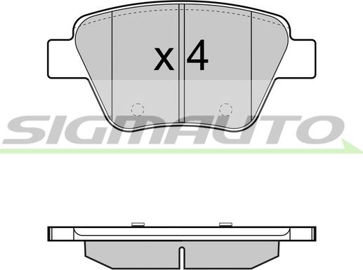 SIGMAUTO SPB429 - Kit de plaquettes de frein, frein à disque cwaw.fr