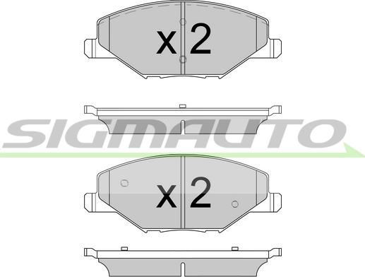 SIGMAUTO SPB591 - Kit de plaquettes de frein, frein à disque cwaw.fr