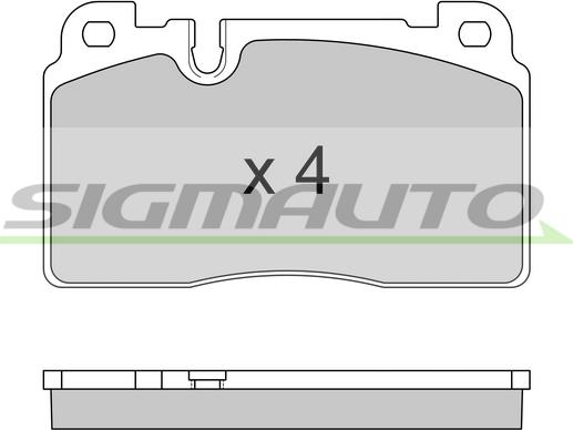 SIGMAUTO SPB592 - Kit de plaquettes de frein, frein à disque cwaw.fr