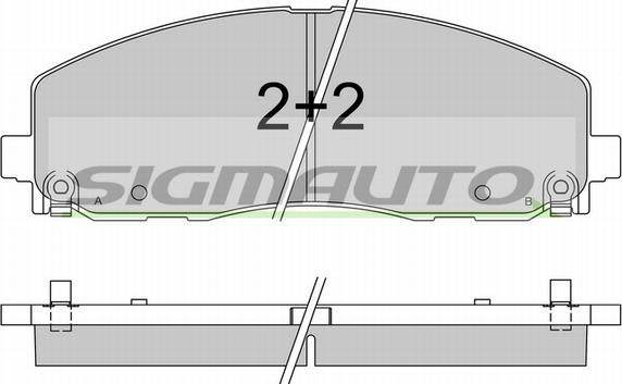 SIGMAUTO SPB543 - Kit de plaquettes de frein, frein à disque cwaw.fr