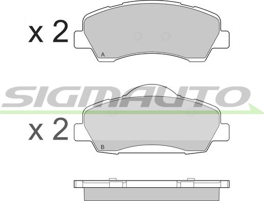 SIGMAUTO SPB559 - Kit de plaquettes de frein, frein à disque cwaw.fr