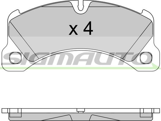 SIGMAUTO SPB552 - Kit de plaquettes de frein, frein à disque cwaw.fr