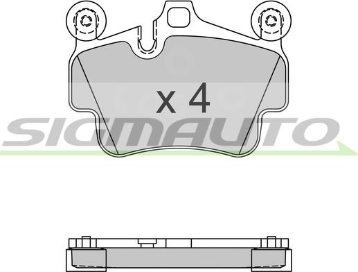 SIGMAUTO SPB564 - Kit de plaquettes de frein, frein à disque cwaw.fr