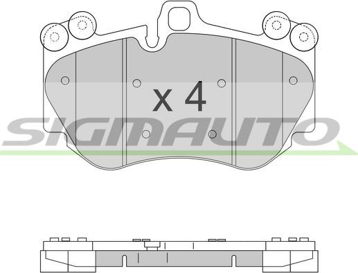 SIGMAUTO SPB568 - Kit de plaquettes de frein, frein à disque cwaw.fr